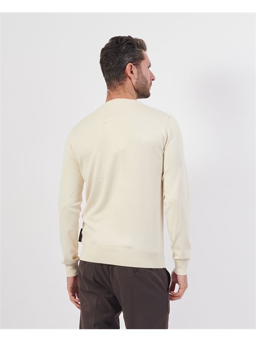 Pull ? col rond John Richmond en laine m?lang?e RICHMOND X | UMA24017MABONE WHITE